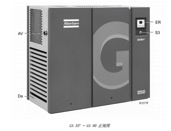 狼王脔到她乖H粗话HGA55-GA90喷油螺杆空压机正视图